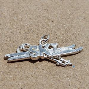 925 Sterling Silver Ski Charm